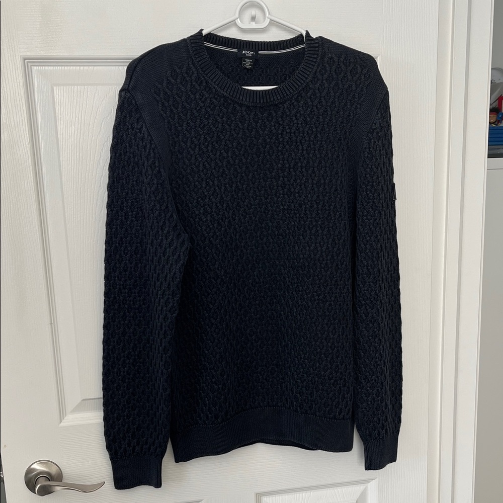 Joop! Jeans Navy Blue Textured Men's Sweater